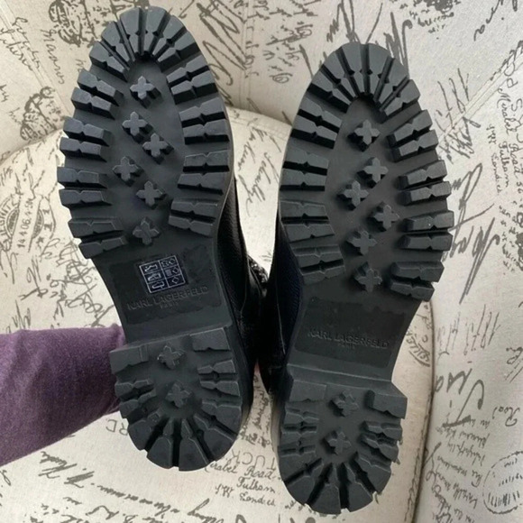 NEW, Karl Lagerfeld Paris, Pippa Lace Up Boot, Black - Picture 12 of 15